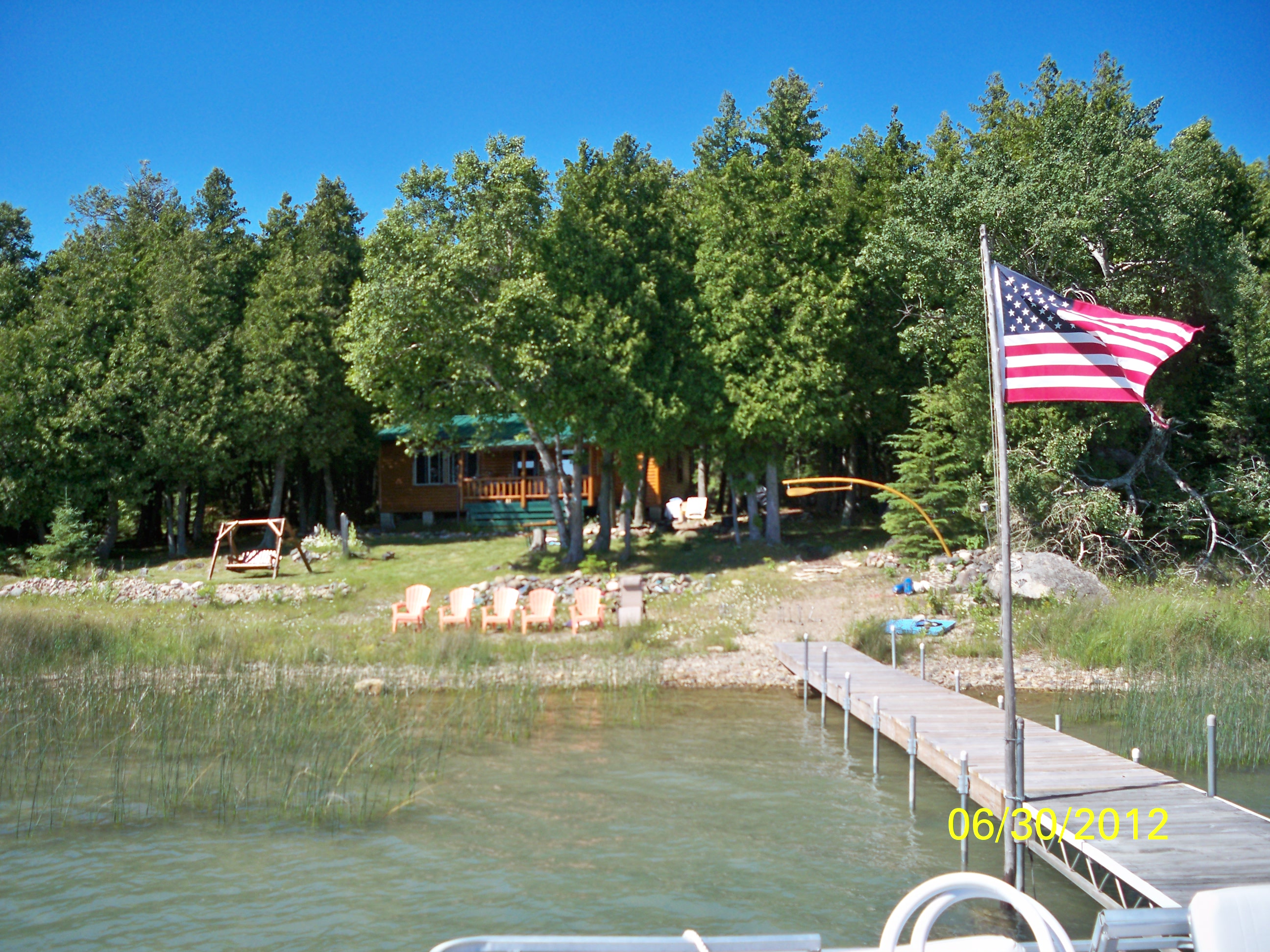 cabin from lake Drummond Island Realty